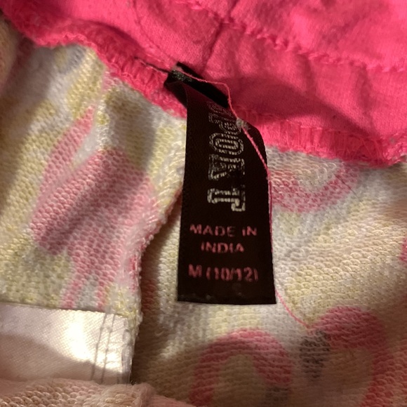 Medium, Pink and yellow flamingo pajama shorts with pockets and strings - Picture 2 of 2